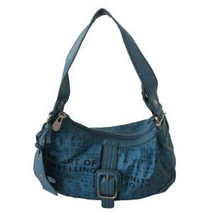 WAYFARER Shoulder Bag Travel Text Design Women Blue Shoulder Bags